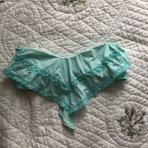 Blue/Teal Bandana Styled Bandeau Bikini Top